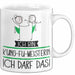 Geschenk für Kung-Fu-Meisterin Tasse Lustige Geschenkidee Geburtstag Ich Bin Kung-Fu-Meisterin Ich Darf Das Weiß Trendation