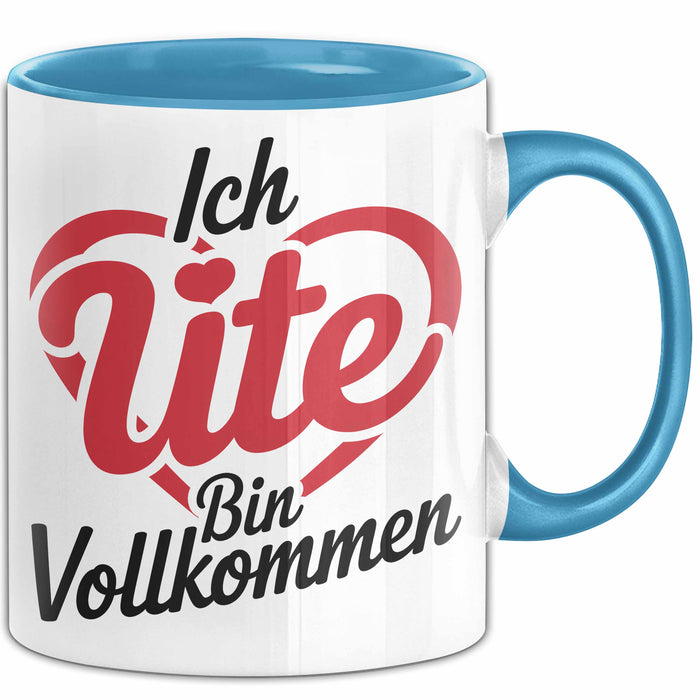 Ute Tasse Geschenk Ich Bin Vollkommen Ute Geschenkidee Geburtstag Blau Trendation