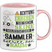 Sammler Geschenk Tasse Lustiger Spruch Erheben Sie Sich Der Sammler Betritt den Raum Rosa Trendation