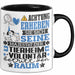 Tierheimvolontär Geschenk Tasse Lustiger Spruch Erheben Sie Sich Der Tierheimvolontär Betritt den Raum Schwarz Trendation