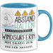 Windsurferin Tasse Geschenk Lustig Abstand Halten Hochleistungs-Windsurferin Mit Drang Zur Perfektion Bei Der Arbeit Blau Trendation
