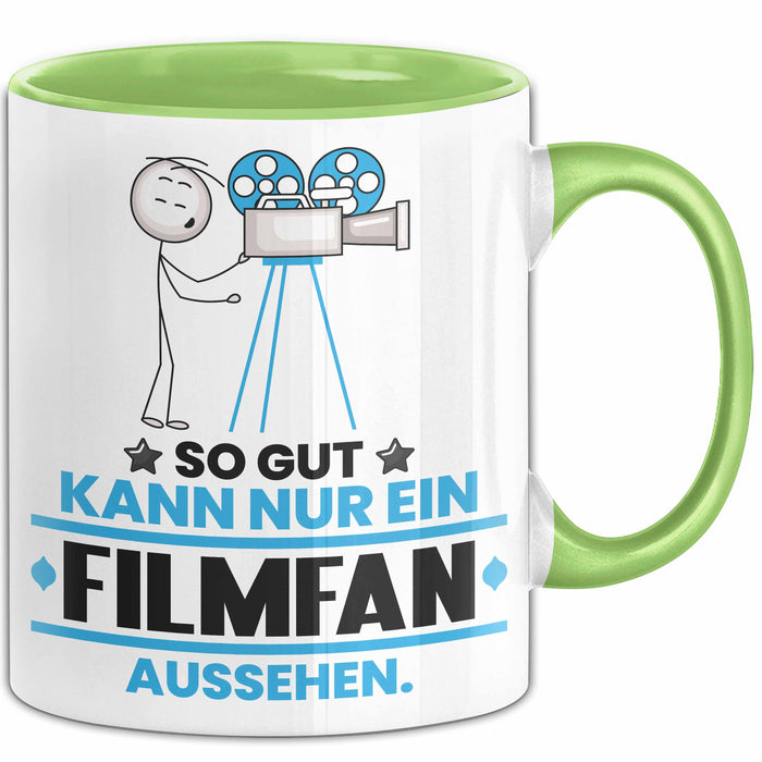 Filmfan Geschenk Tasse So Gut Kann Nur Ein Filmfan Aussehen Geschenkidee Kaffee-Becher Grün Trendation
