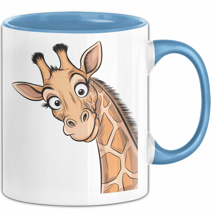Sarkastische Giraffe Tasse Geschenk Lustige Geschenkidee Spruch Blau Trendation