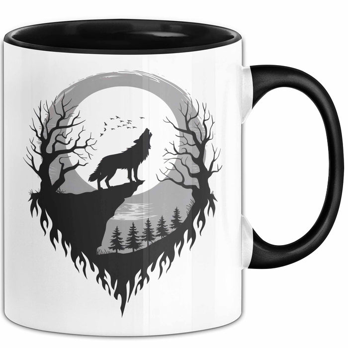 Wolf Tierliebhaber Tasse Geschenk Lustige Geschenkidee Spruch Trendation