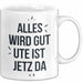 Ute Tasse Geschenk Alles Ist Gut Ute Ist Jetz Da Geschenkidee Becher mit Name Weiß Trendation