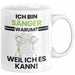 Sänger Geschenk Tasse Lustiger Spruch Ich Bin Sänger Warum Weil Ich Es Kann Geschenkidee Bester Sänger Geburtstag Kaffee-Becher Weiß Trendation