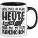 Kaninchen Tasse Geschenk Lass Mich In Ruhe Heute Rede Ich Nur Mit Meinem Kaninchen Kaffee-Becher Trendation