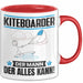 Kiteboarder Tasse Geschenk für Kiteboarder Der Mann Der Alles Kann Geschenkidee zum Geburtstag Rot Trendation