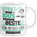 Beste Drum-and-Bass-DJane Der Welt Tasse Geschenk für Eine Drum-and-Bass-DJane Geprüft Und Sicher Geschenkidee Geburtstag Weihnachten Weiß Trendation