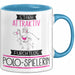 Polo-Spielerin Tasse Geschenk Becher Stark Attraktiv Furchtlos Polo-Spielerin Lustige Geschenkidee Blau Trendation