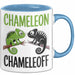 Chamäleon Tier Tasse Geschenk Chamäleon Chamäleoff Reptil Geschenkidee Lustig Blau Trendation