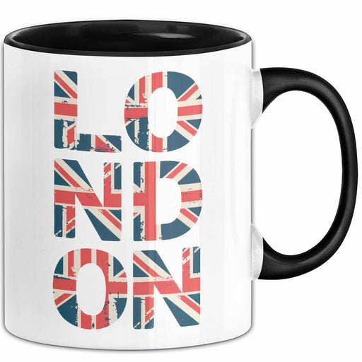 England Flagge London Tasse Geschenk Lustige Geschenkidee Spruch Schwarz Trendation
