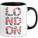 England Flagge London Tasse Geschenk Lustige Geschenkidee Spruch Schwarz Trendation