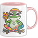Hippie Frosch Tasse Geschenk Lustige Geschenkidee Spruch Rosa Trendation