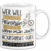 Mountainbike-Guide Tasse Geschenk Spruch Wer Will Schon Prinzessin Sein Wenn Man Auch Mountainbike-Guide Sein Kann Weiß Trendation