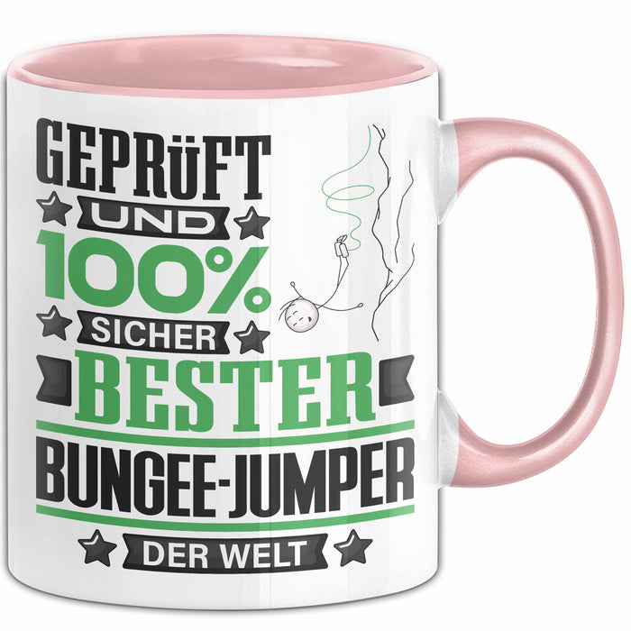 Bungee-Jumper Geschenk Lustiger Spruch für Bungee-Jumper Geschenkidee Bester Bungee-Jumper Der Welt Rosa Trendation