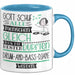 Drum-and-Bass-DJane Geschenk Becher Tasse Gott Schuf Alle Menschen Gleich Nur Die Besten Durfeten Drum-and-Bass-DJane Werden Geschenkidee Lustig Blau Trendation