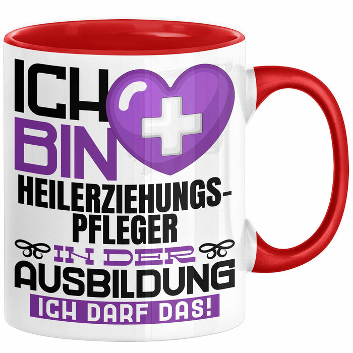 Heilerziehungspfleger Ausbildung Tasse Geschenk Ich Bin Heilerziehungspfleger In Der Ausbildung Ich Darf Das Geschenkidee Spruch Rot Trendation