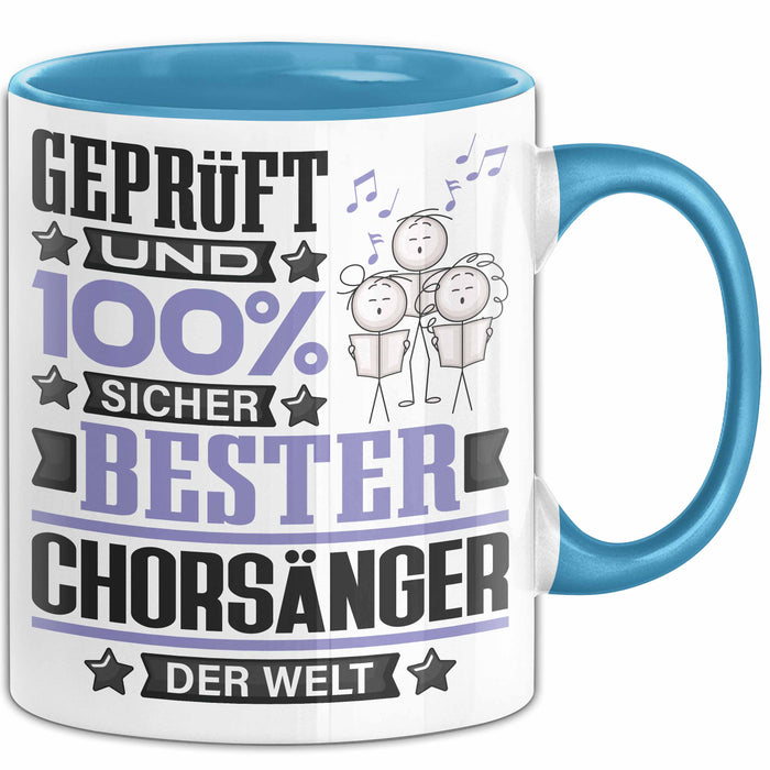 Chorsänger Geschenk Lustiger Spruch für Chorsänger Geschenkidee Bester Chorsänger Der Welt Blau Trendation