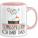Geschenk für Tennisspielerin Tasse Lustige Geschenkidee Geburtstag Ich Bin Tennisspielerin Ich Darf Das Rosa Trendation