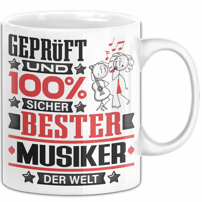 Musiker Geschenk Lustiger Spruch für Musiker Geschenkidee Bester Musiker Der Welt Weiß Trendation