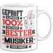 Musiker Geschenk Lustiger Spruch für Musiker Geschenkidee Bester Musiker Der Welt Weiß Trendation