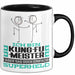 Kung-Fu-Meister Geschenk Tasse Ich Bin Kung-Fu-Meister Aber Sag Doch Einfach Superheld Lustige Geschenkdiee für Kung-Fu-Meister Kaffee-Becher Schwarz Trendation