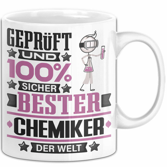 Chemiker Geschenk Lustiger Spruch für Chemiker Geschenkidee Bester Chemiker Der Welt Weiß Trendation