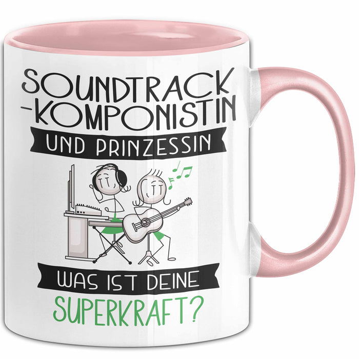 Soundtrack-Komponistin Und Prinzessin Tasse Geschenk Für Eine Soundtrack-Komponistin Geburtstag Was Ist Deine Superkraft Rosa Trendation