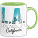 Los Angeles LA Kalifornien USA Tasse Becher Geschenk Lustige Geschenkidee Spruch Grün Trendation