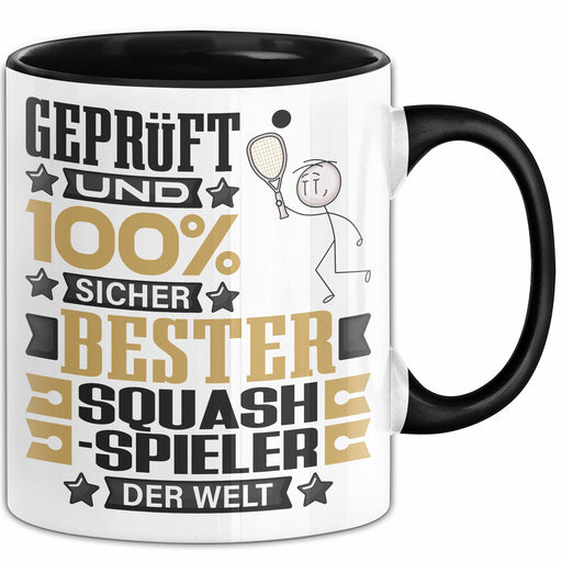 Squash-Spieler Geschenk Lustiger Spruch für Squash-Spieler Geschenkidee Bester Squash-Spieler Der Welt Schwarz Trendation