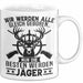 Jäger Tasse Geschenk Wir Werden Alle Gleich Geboren Nur Die Besten Werden Jäger Weiß Trendation