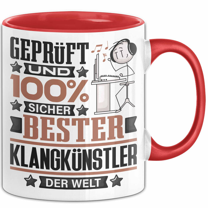 Klangkünstler Geschenk Lustiger Spruch für Klangkünstler Geschenkidee Bester Klangkünstler Der Welt Rot Trendation