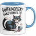 Sarkastische Katze Tasse Geschenkidee Guten Morgen Ganz Dünnes Eis Blau Trendation