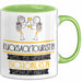 Rucksacktouristin Weil Es Keinen Schöneren Beruf Gibt Tasse Geschenk für Eine Rucksacktouristin Lustig Grün Trendation