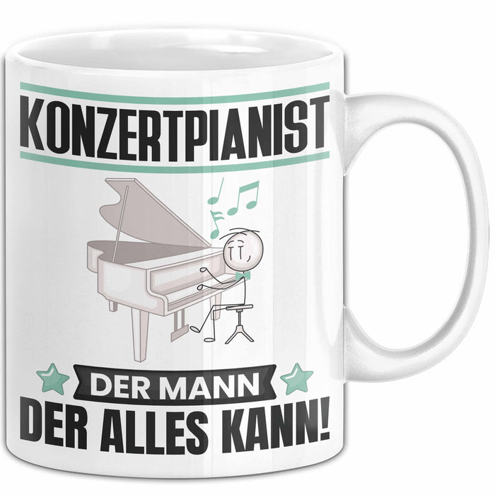 Konzertpianist Tasse Geschenk für Konzertpianist Der Mann Der Alles Kann Geschenkidee zum Geburtstag Weiß Trendation