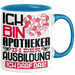 Apotheker Ausbildung Tasse Geschenk Ich Bin Apotheker In Der Ausbildung Ich Darf Das Geschenkidee Spruch Blau Trendation