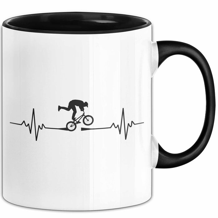 Fahrradfahren Tasse Geschenk Fahrradfahrer Herzschlag Biker Geschenkidee Lustig Trendation
