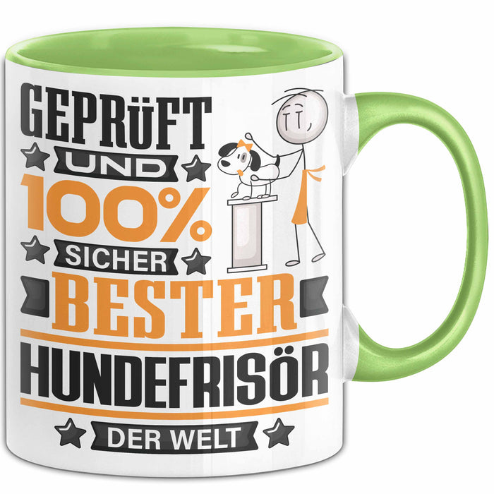 Hundefrisör Geschenk Lustiger Spruch für Hundefrisör Geschenkidee Bester Hundefrisör Der Welt Grün Trendation