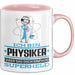 Physiker Geschenk Tasse Ich Bin Physiker Aber Sag Doch Einfach Superheld Lustige Geschenkdiee für Physiker Kaffee-Becher Rosa Trendation