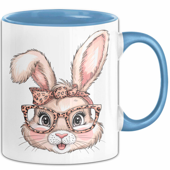Kaninchen Hase Tierliebhaber Tasse Geschenk Lustige Geschenkidee Spruch Blau Trendation