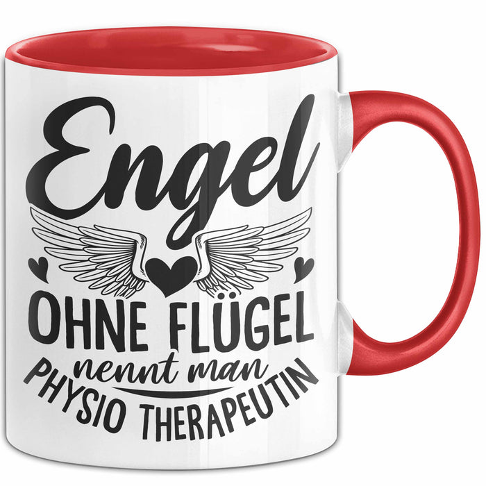 Physiotherapeutin Tasse Geschenk Engel Ohne Flügel Nennt Man Physio Rot Trendation