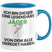 Jäger Geschenk Tasse Lustige Geschenkidee Geburtstag für Jäger Ich Bin Dieser Legendäre Jäger Von Dem Alle Geredet Haben Kaffee-Becher Blau Trendation