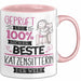 Beste Katzensitterin Der Welt Tasse Geschenk für Eine Katzensitterin Geprüft Und Sicher Geschenkidee Geburtstag Weihnachten Rosa Trendation