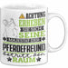 Pferdefreund Geschenk Tasse Lustiger Spruch Erheben Sie Sich Der Pferdefreund Betritt den Raum Weiß Trendation