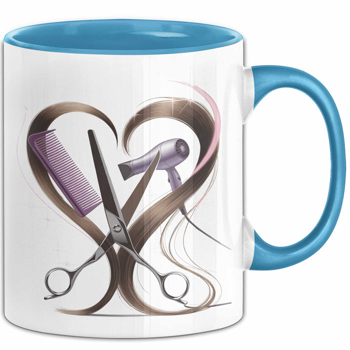 Friseur Tasse Geschenk Lustige Geschenkidee Spruch Für Haar Künstler Blau Trendation