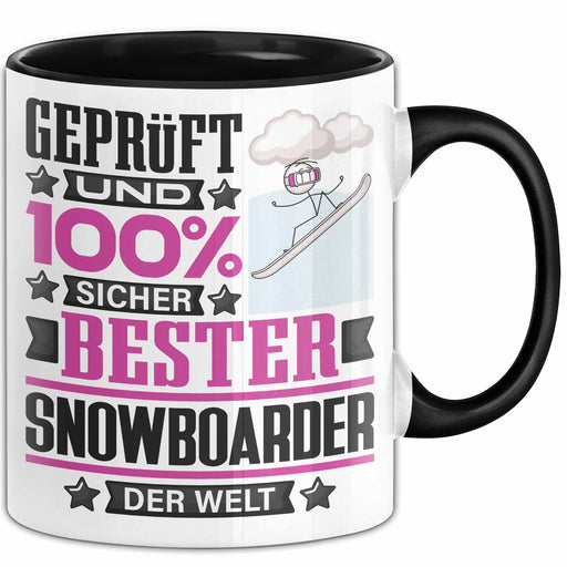 Snowboarder Geschenk Lustiger Spruch für Snowboarder Geschenkidee Bester Snowboarder Der Welt Schwarz Trendation