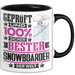 Snowboarder Geschenk Lustiger Spruch für Snowboarder Geschenkidee Bester Snowboarder Der Welt Schwarz Trendation