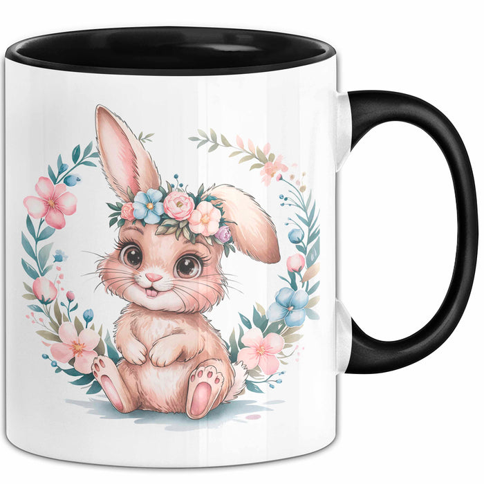 Kaninchen Hase Tierliebhaber Tasse Geschenk Lustige Geschenkidee Spruch Schwarz Trendation