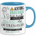 Katzenliebhaberin Tasse Geschenk Lustiger Spruch Bitte Erheben Sie Sich Seine Majestät Die Katzenliebhaberin Betritt Den Raum Blau Trendation